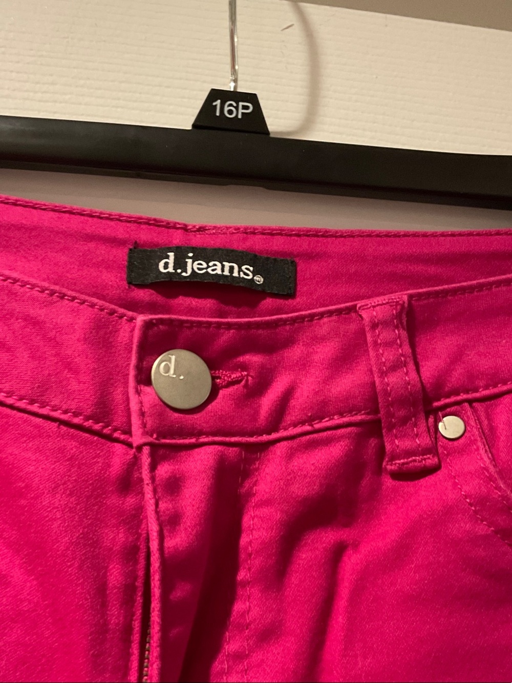 d. jeans High-Rise Fuchsia Pink Slim Jeans - Picture 3 of 5
